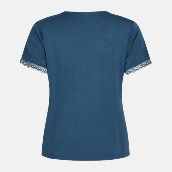 Jordan bambus kortærmet nattrøje - støvet blå