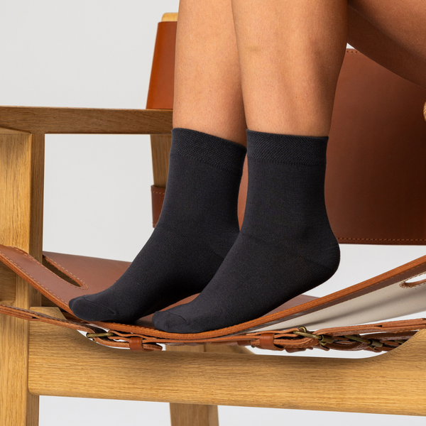 10 par bambus strømper low cut sort/hvid