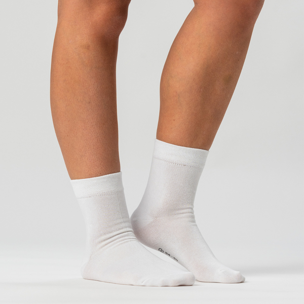 10 par bambus strømper low cut sort/hvid