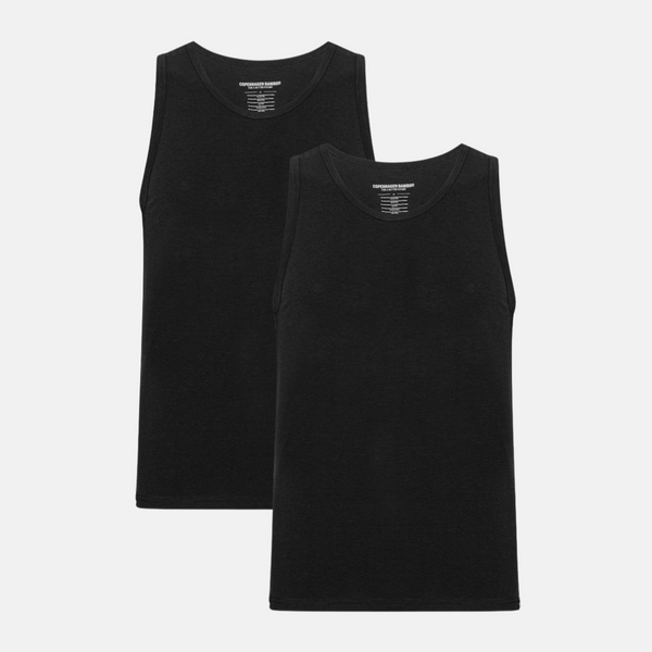 2 pak Sorte bambus tank tops