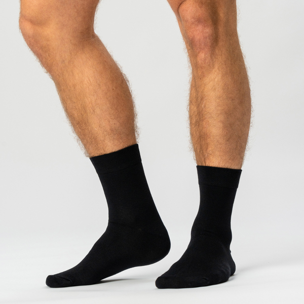 10 par bambus strømper low cut sort/hvid