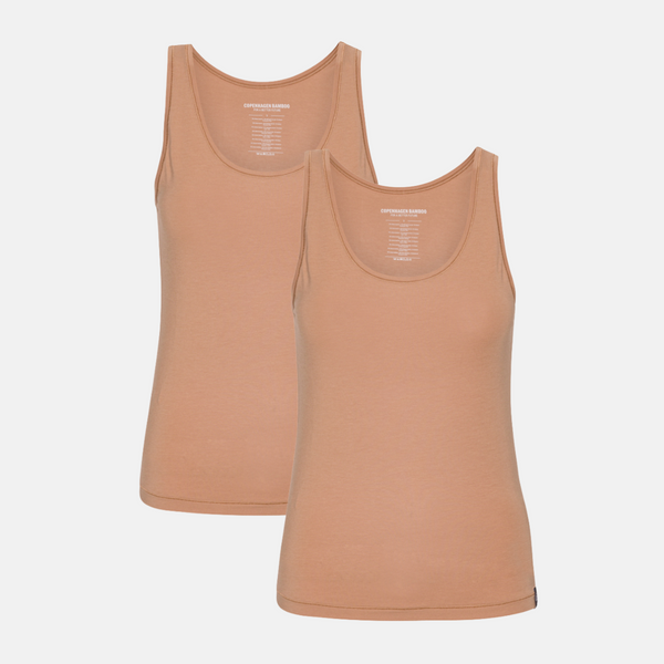 2 pak tan Bambus Tank Top