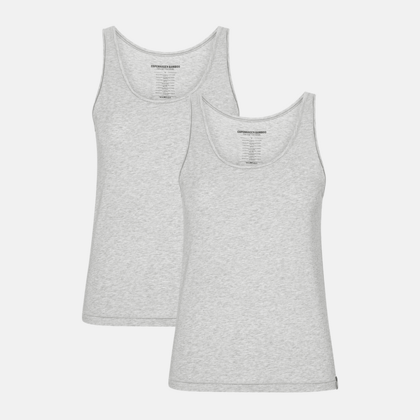 2 pak grå bambus tank top