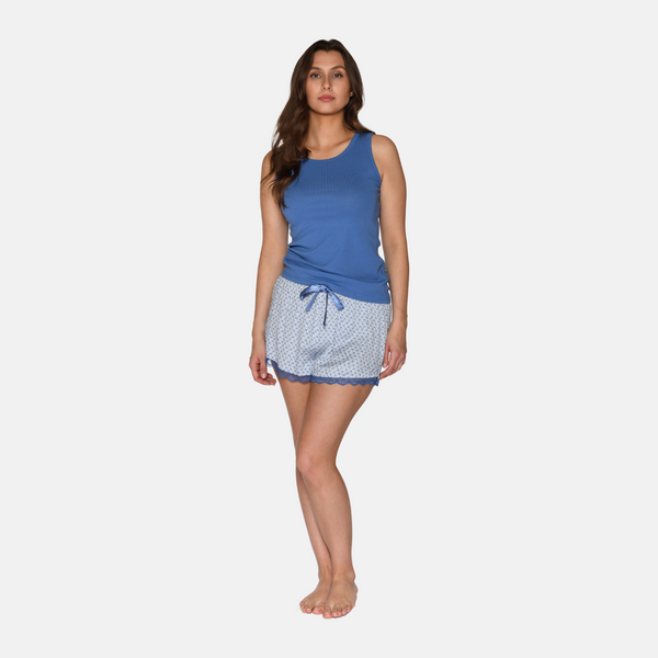 Anja bambus tank top - blå