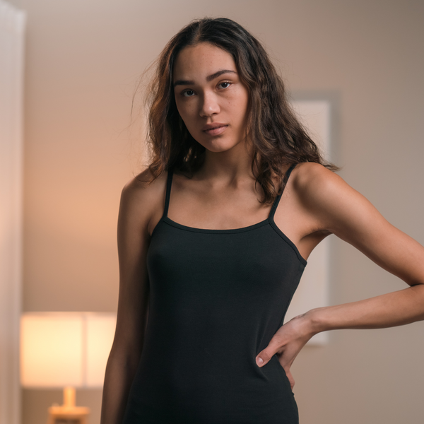 Sort bambus underkjole