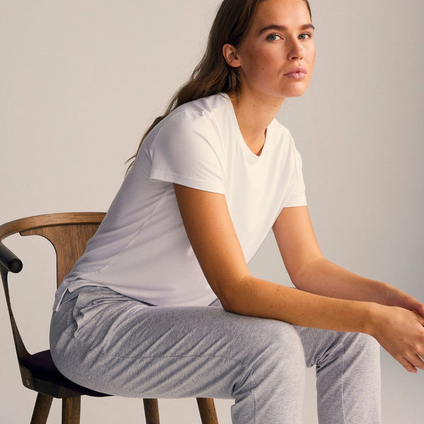 Lysegrå bambus sweatpants