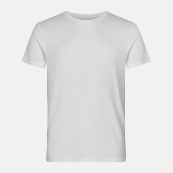 2 hvide bambus crew neck slim fit T-shirts