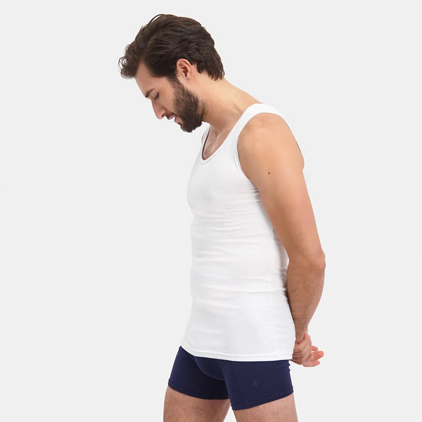 2 pak hvide bambus tank tops
