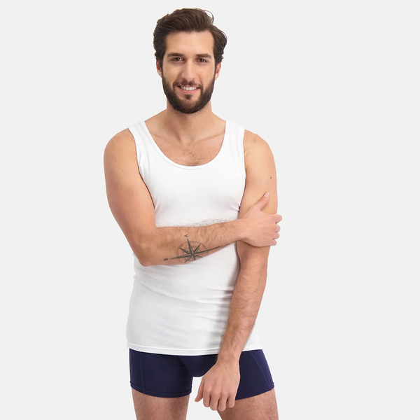 2 pak hvide bambus tank tops