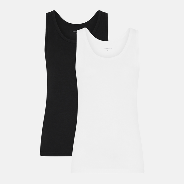 2 pak bambus Tank Top i sort/hvid