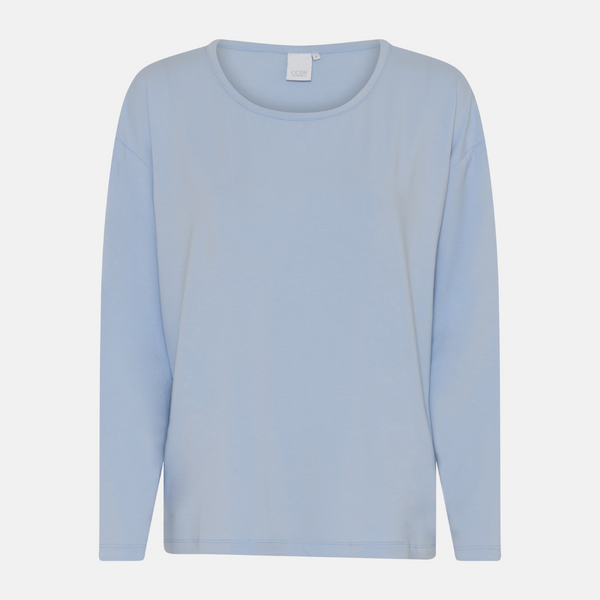 Britt langærmet bambus T-shirt - Kentucky Blue