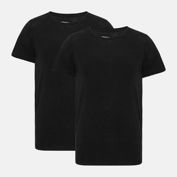 Sorte slim fit crew neck bambus T-shirts - 2 pak