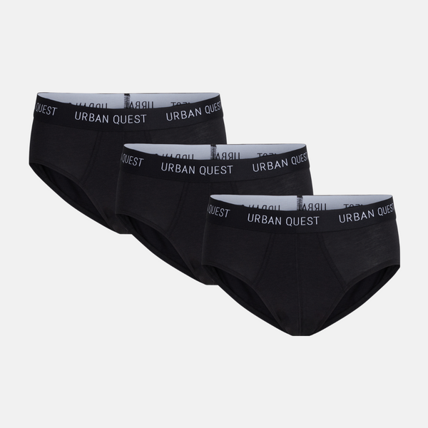 3 pak bambus herre trusser i sort
