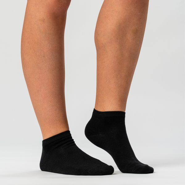 5 par sorte bambus ankelstrømper