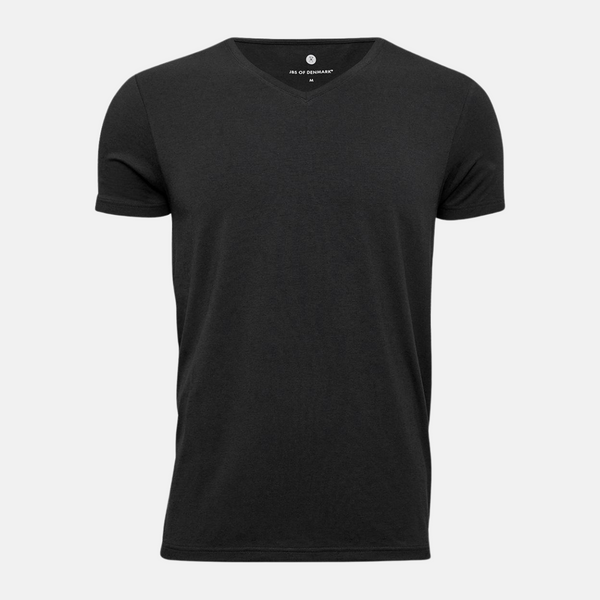 Sort v-hals bambus T-shirt