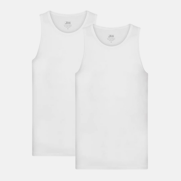 2 hvide bambus tank top