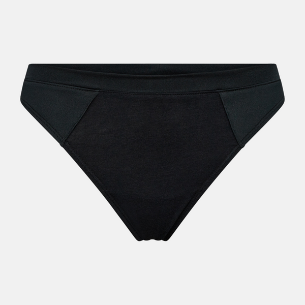 Sorte Bambus g-streng trusser med feminine detaljer