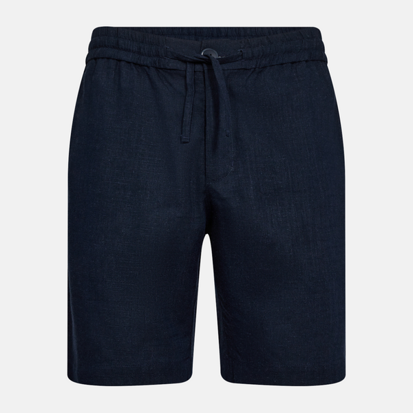 Navy shorts i bambus og hør