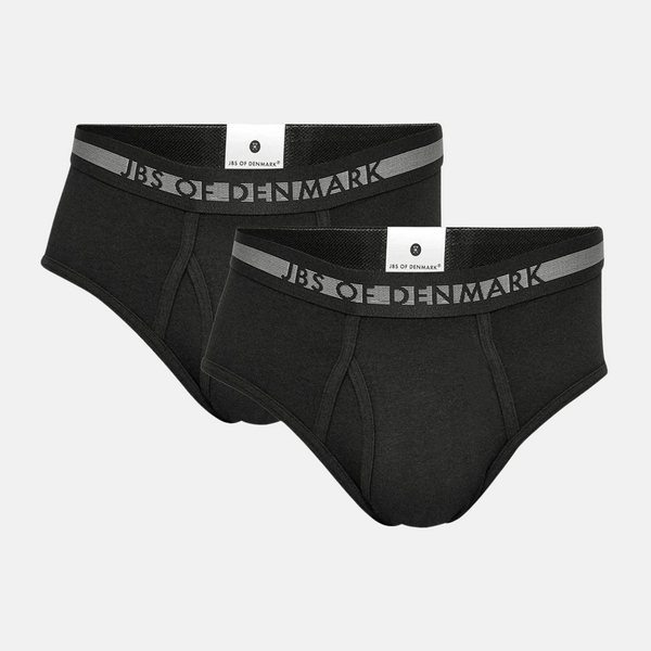 2 pak sorte bambus herretrusser med gylp