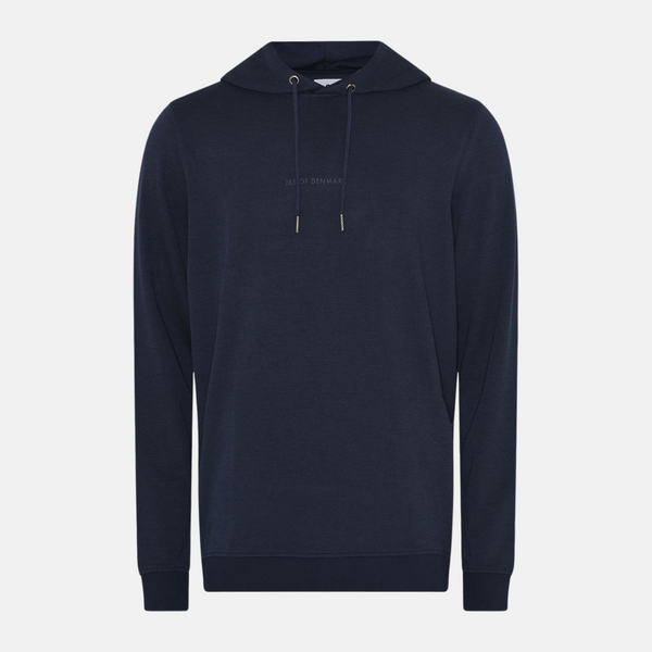 Navy badge bambus hoodie