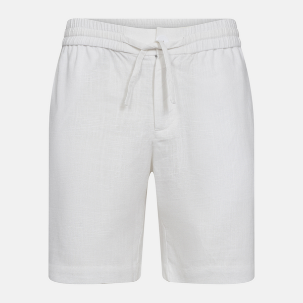 Hvide shorts i bambus og hør