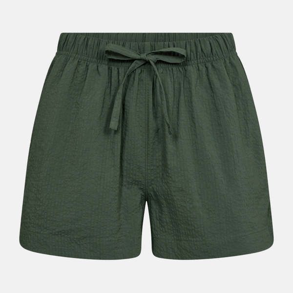 Grønne bambus shorts i seersucker kvalitet
