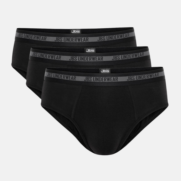 3 par bambus herretrusser sort/grå/navy