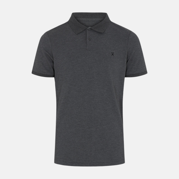 Mørkegrå pique bambus polo shirt