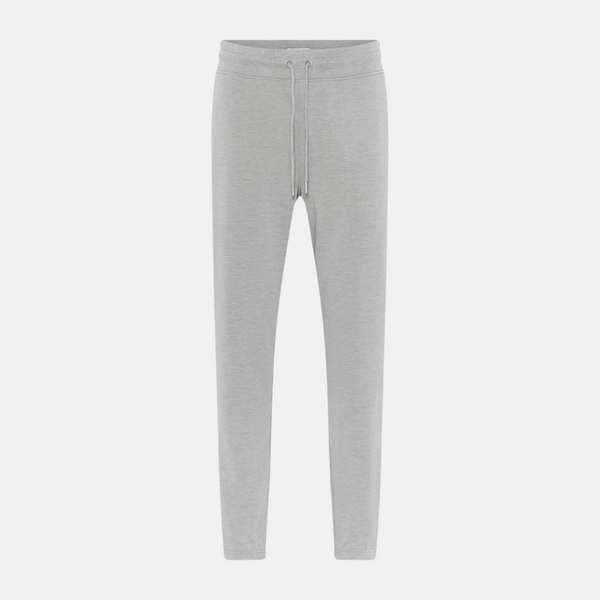Lysegrå badge bambus sweatpants