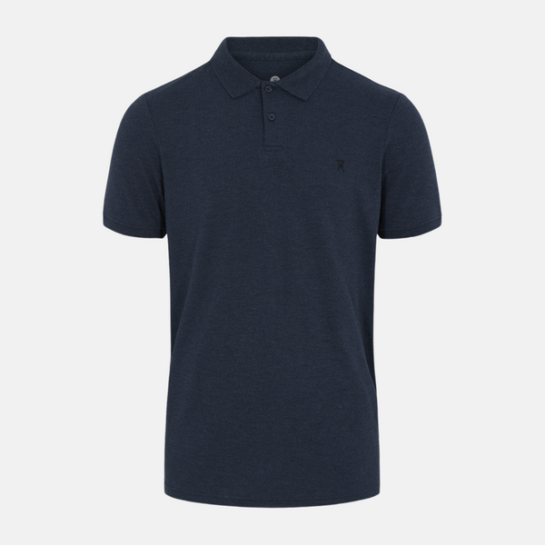 Navy pique bambus polo shirt