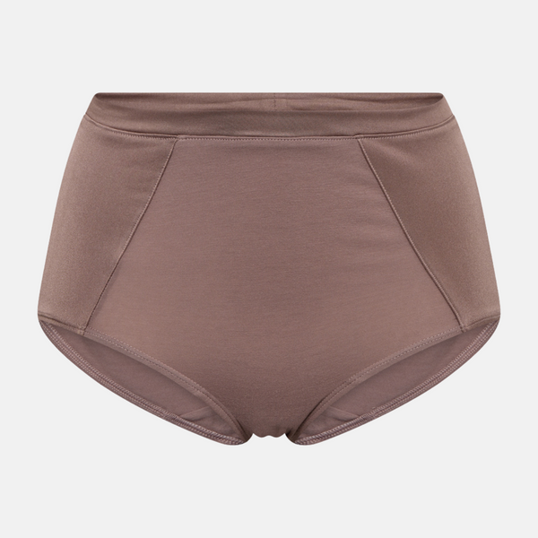 Taupe Bambus maxi trusser med feminine detaljer