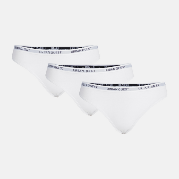 3 pak bambus g-streng i hvid