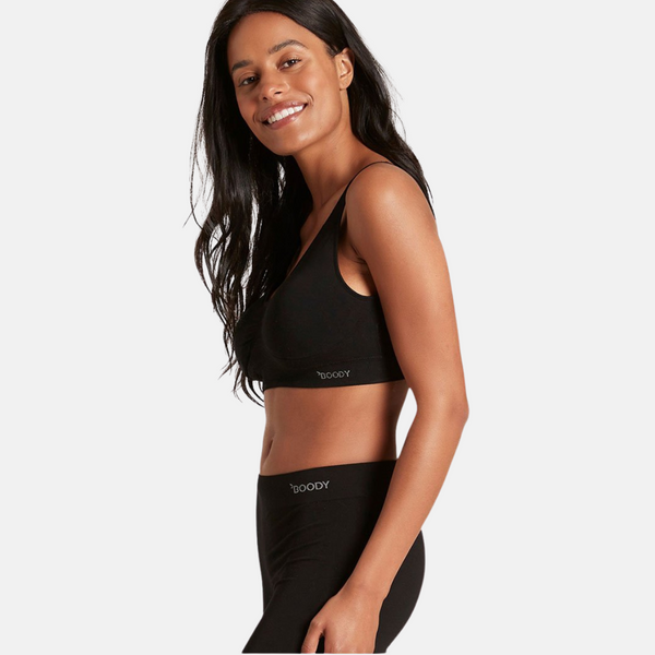 Sort vatteret bambus bh uden bøjle