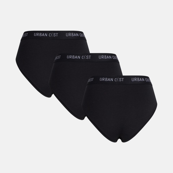 3 pak Bambus maxi trusser i sort