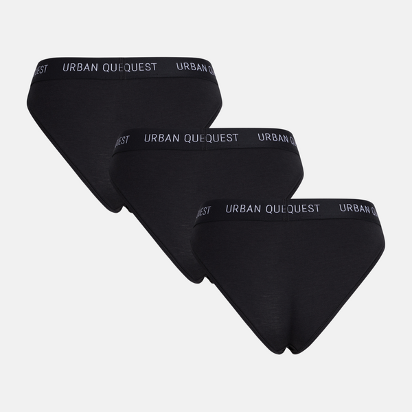 3 pak Bambus tai trusse i sort