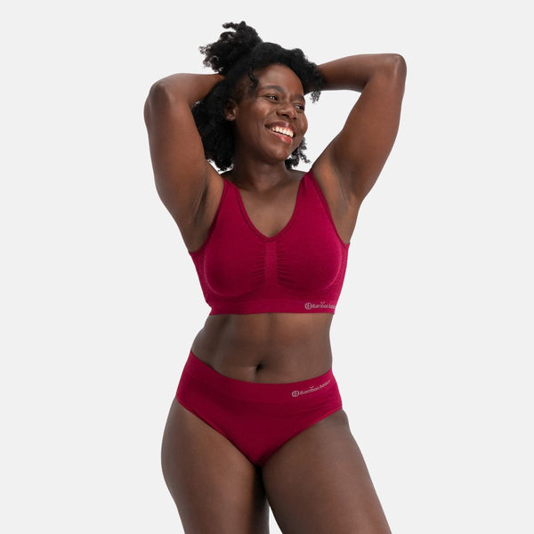 3 pak Bordeaux bambus Maxi trusse