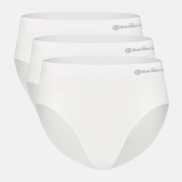 3 par hvide bambus maxi trusser