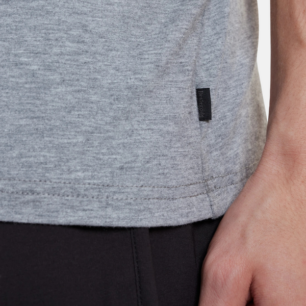 Lysegrå bambus crew neck T-shirt