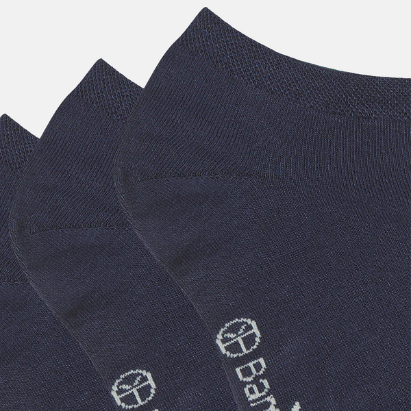 3 par blå bambus ankelsokker