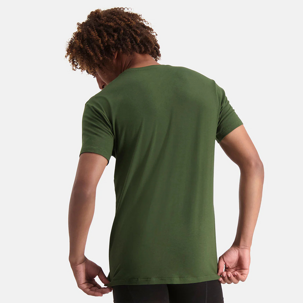 2 stk bambus T-shirt mørkegrøn med crew neck