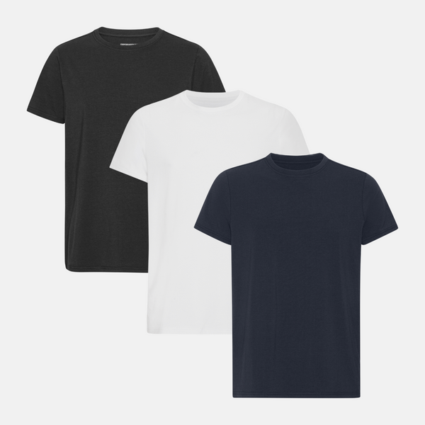 3 pak bambus T-shirt sort/hvid/navy