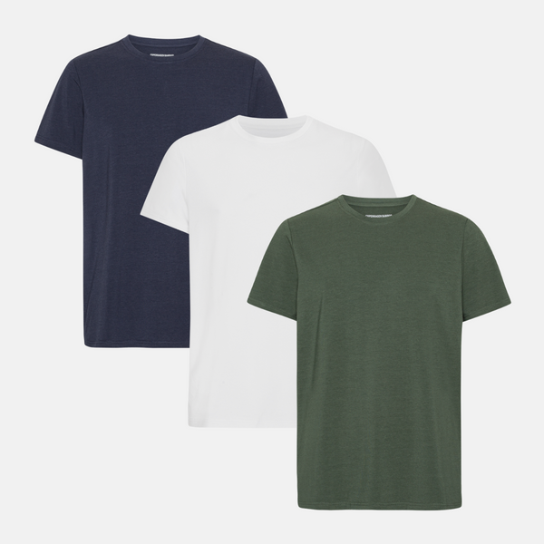 3 pak bambus T-shirt hvid/night sky/forest night