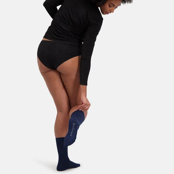 3 pak Blå bambus strømper