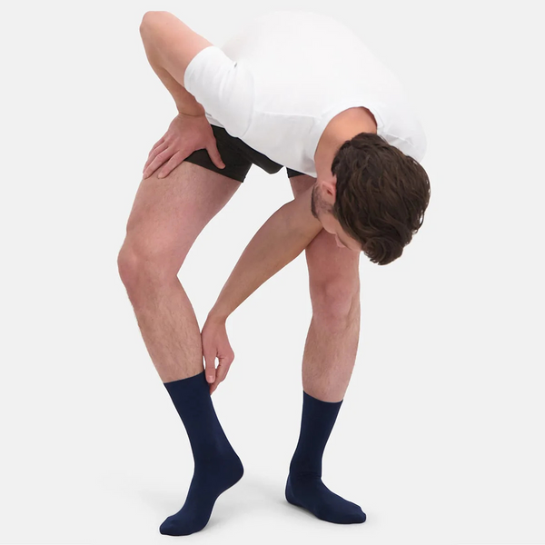 3 pak Blå bambus strømper