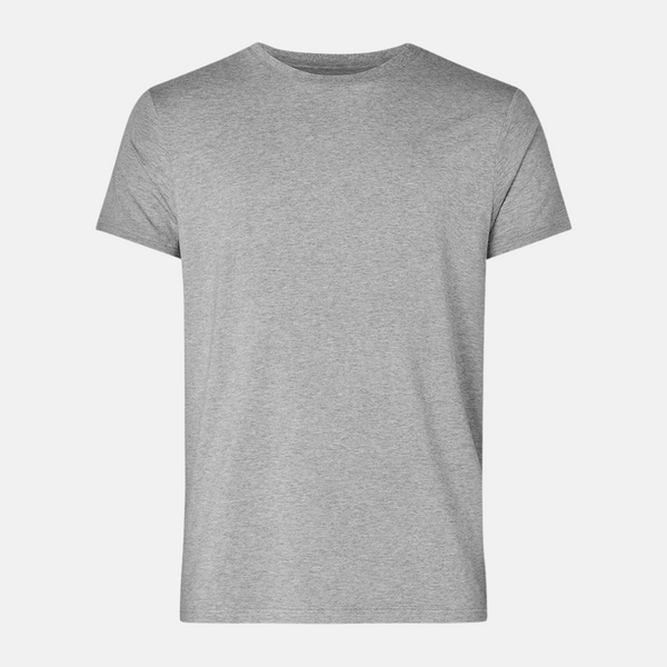 Lysegrå bambus crew neck T-shirt