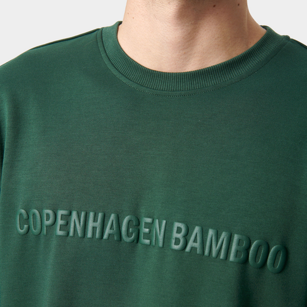 Grønt bambus joggingsæt med logo