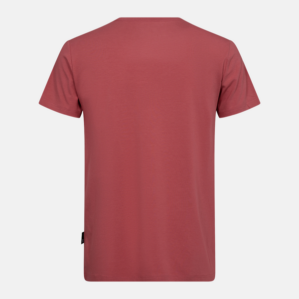 Rød bambus o-neck t-shirt