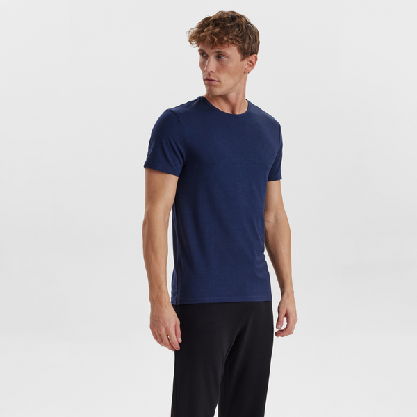 Navy crew neck bambus T-shirt
