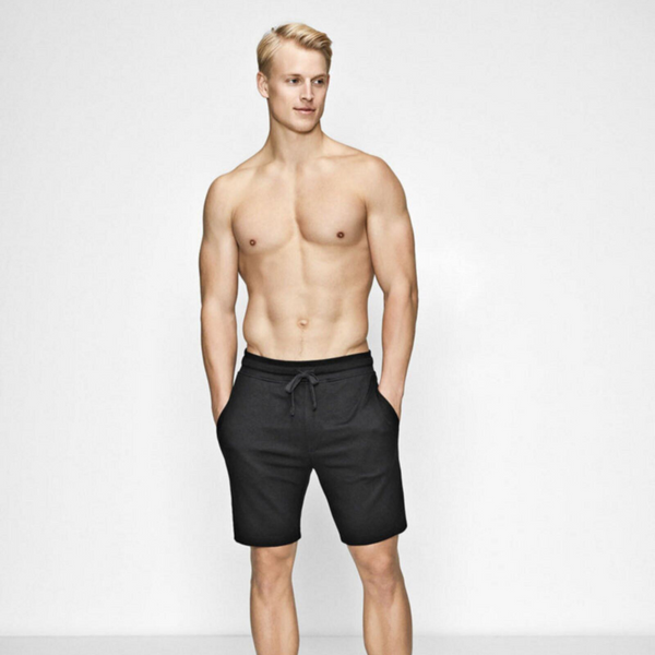 Sorte bambus sweatshorts