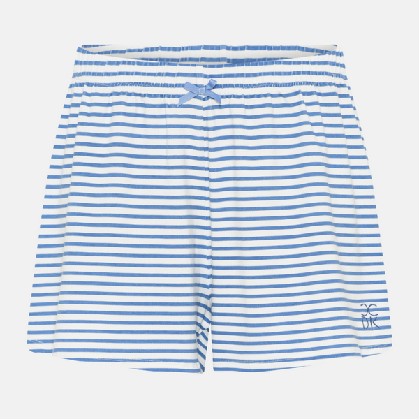 Kimmy bambus natshorts - lyseblå stribet